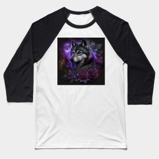 Dark Elegance Tamaskan Wolfdog Baseball T-Shirt